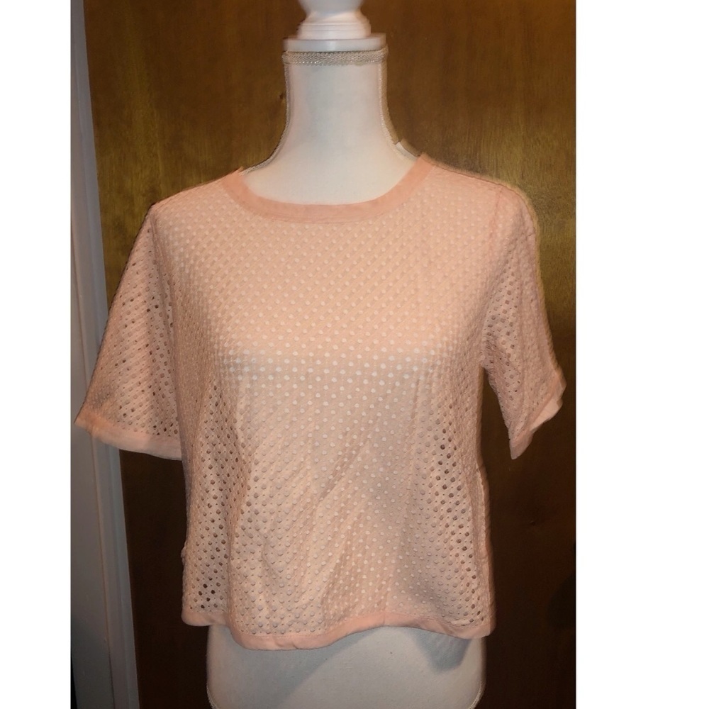NWT Banana Republic Embroidery Mesh Fishnet Top